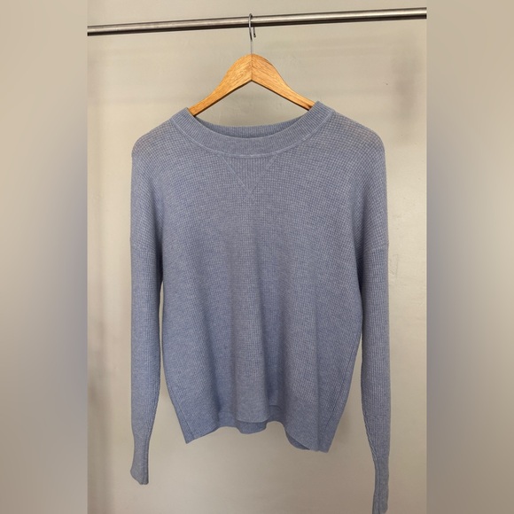 Madewell Sweaters - Madewell: Cashmere Sweatshirt in Heather Perri Blue (Size S)